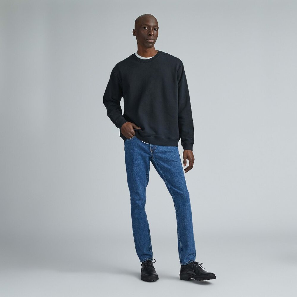Everlane Men's Slim 4-Way Stretch Organic Jean | Uniform in Marine, Size 30x30